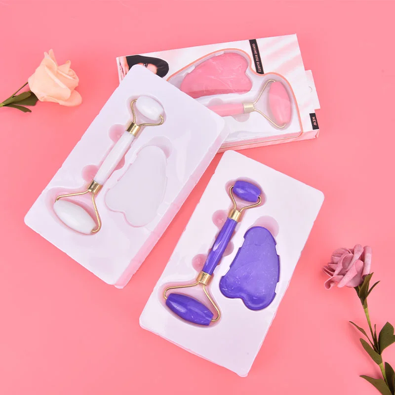 

Natural Jade Gua Sha Scraper Board Massage Rose Quartz Jade Guasha Stone For Face Neck Skin Lifting Wrinkle Remover Beauty Care
