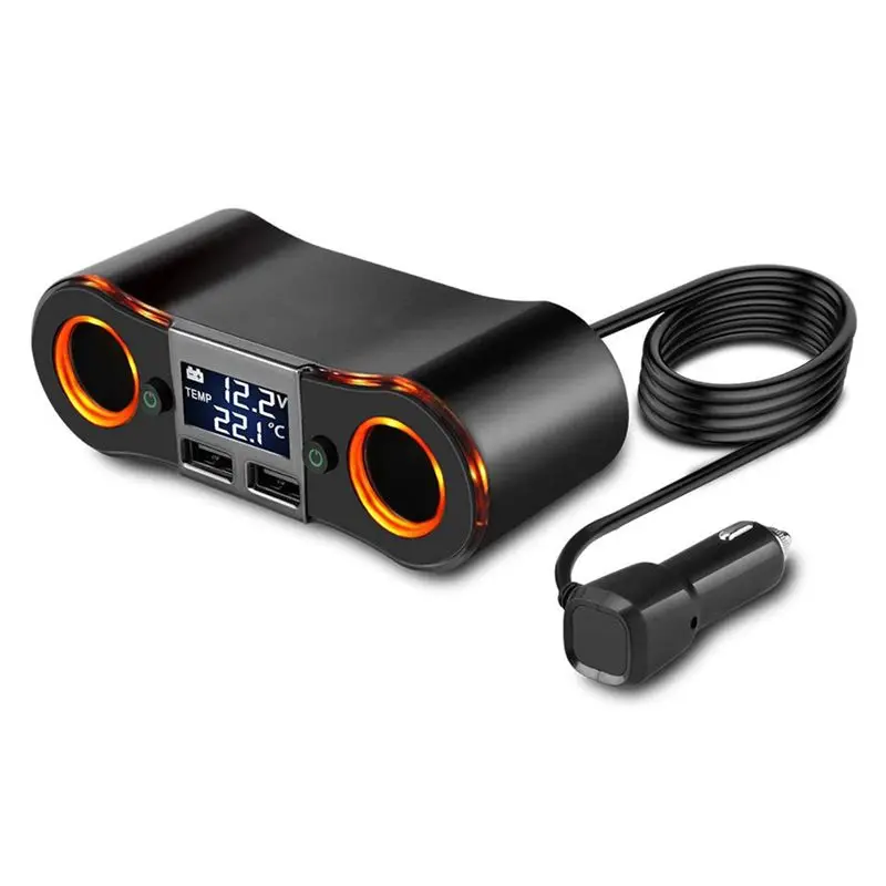 Разъем прикуривателя сплиттер ZNB02 автомобильное зарядное устройство адаптер 3.5A