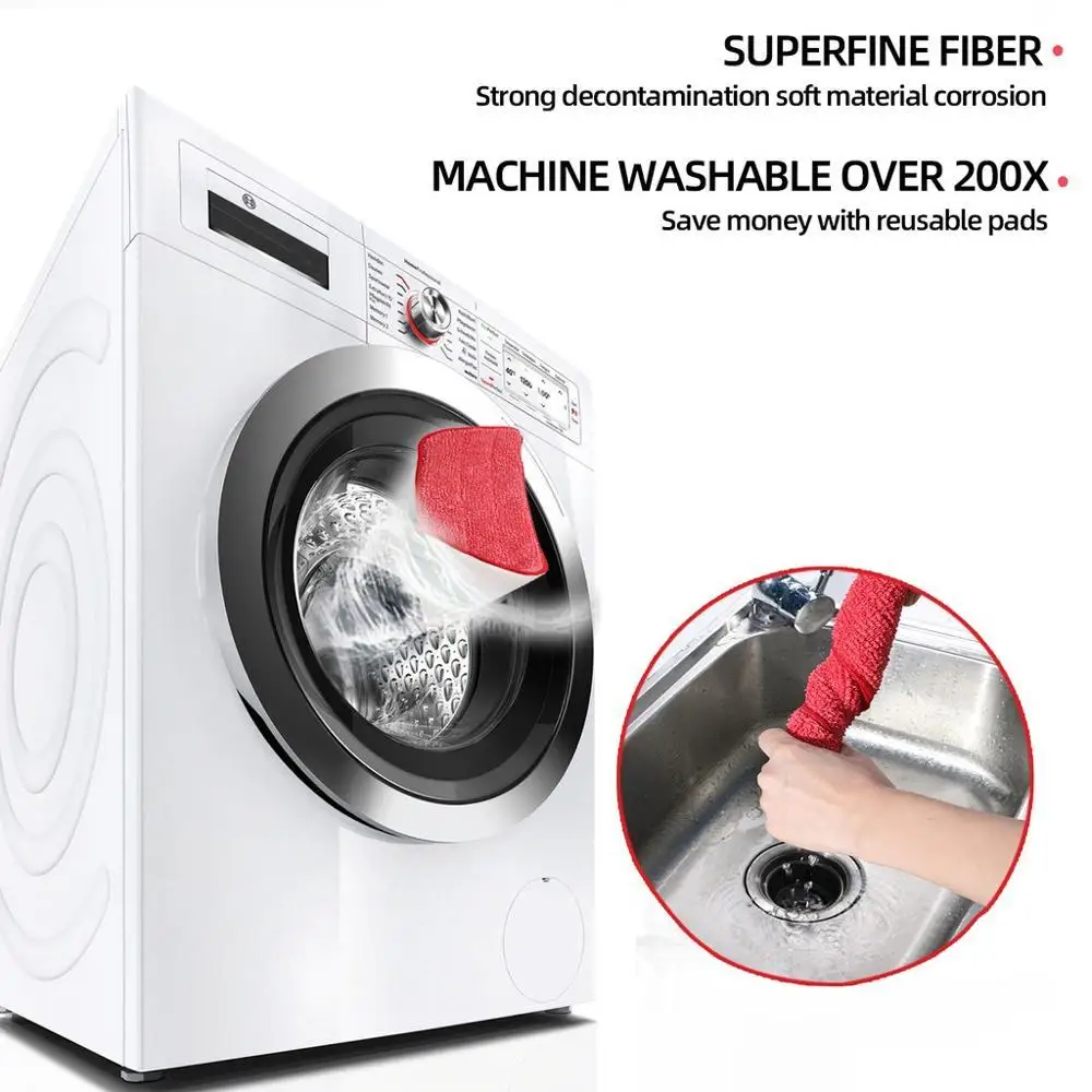 Насадки для швабры cleabhome из микрофибры сменные моющиеся насадки