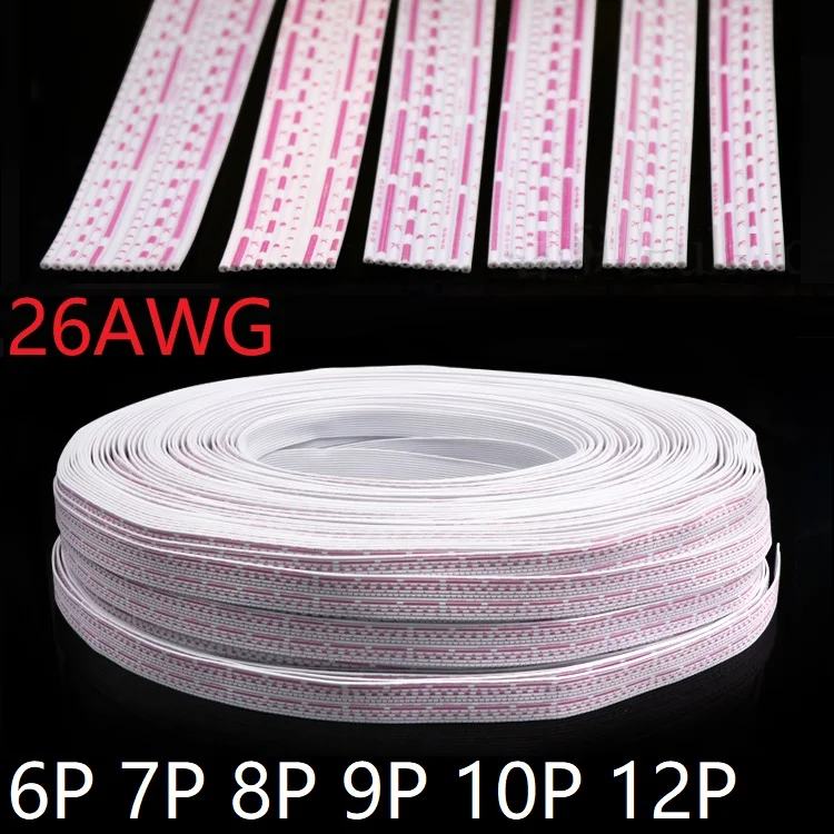 UL2468 Удлинительный провод 26AWG 6P 7P 8P 9P 10P 12P контактная Плоская Лента ПВХ