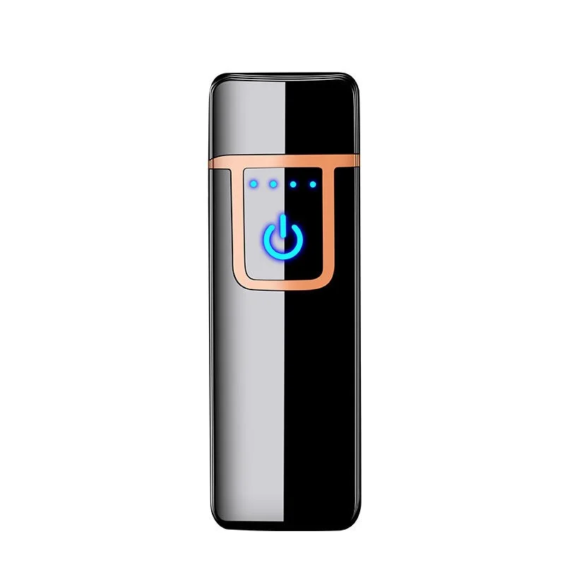 Мужская креативная ветрозащитная электронная USB Зажигалка для сигарет, отпечаток пальца, сенсорный экран, индивидуальная зажигалка, хороший подарок