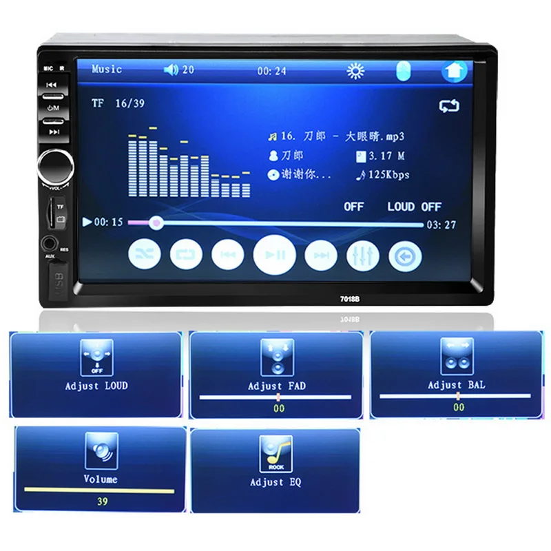 Автомобиль MP5 радио кассетный плеер 7 ''сенсорный экран 2 Din Bluetooth Стерео FM/USB/TF/AUX Авторадио MirrorLink для Android 8 заднего вида - Цвет: without camera