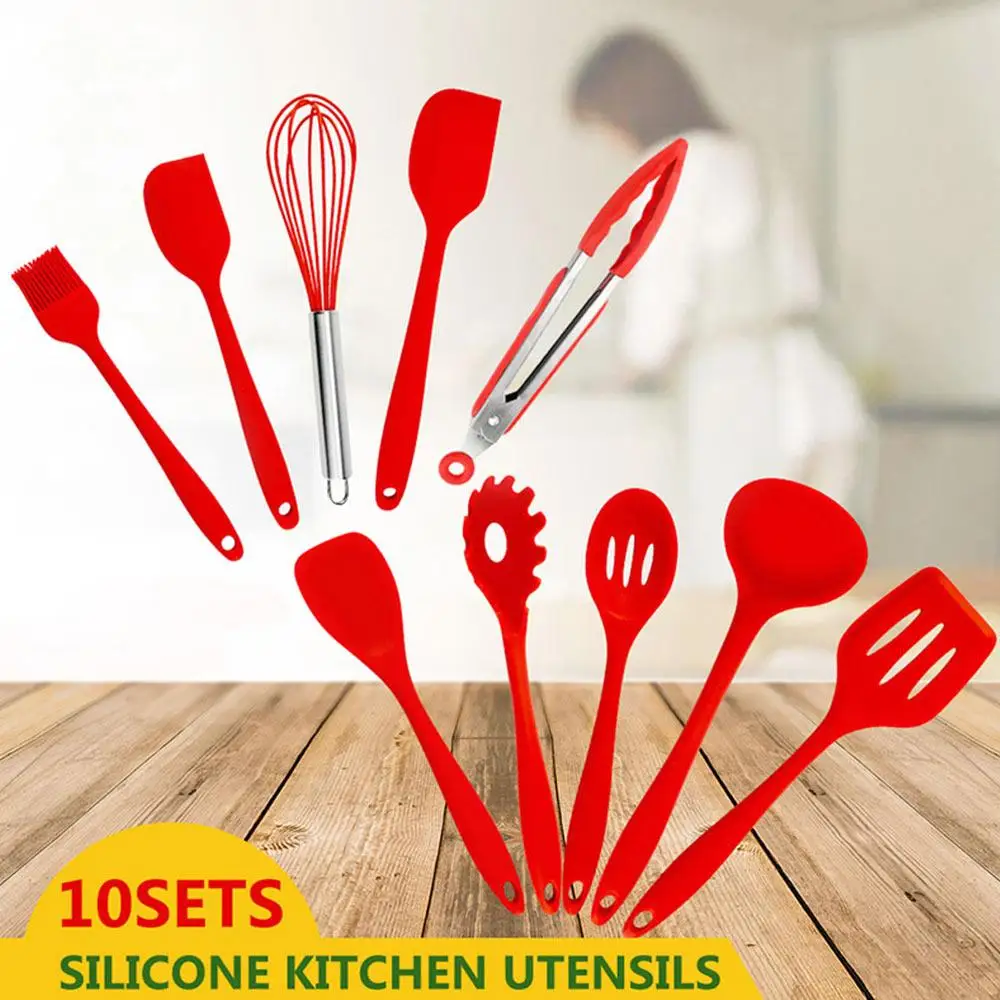 Красно-яйцевидная Лопата для спагетти-сервера шлицевая ложка Тернера