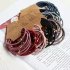 6 шт.компл. маленькая свежая резинка для волос головной убор простая сетчатая красная резинка для волос фиксатор для хвоста для девочек эластичная резинка аксессуары для волос