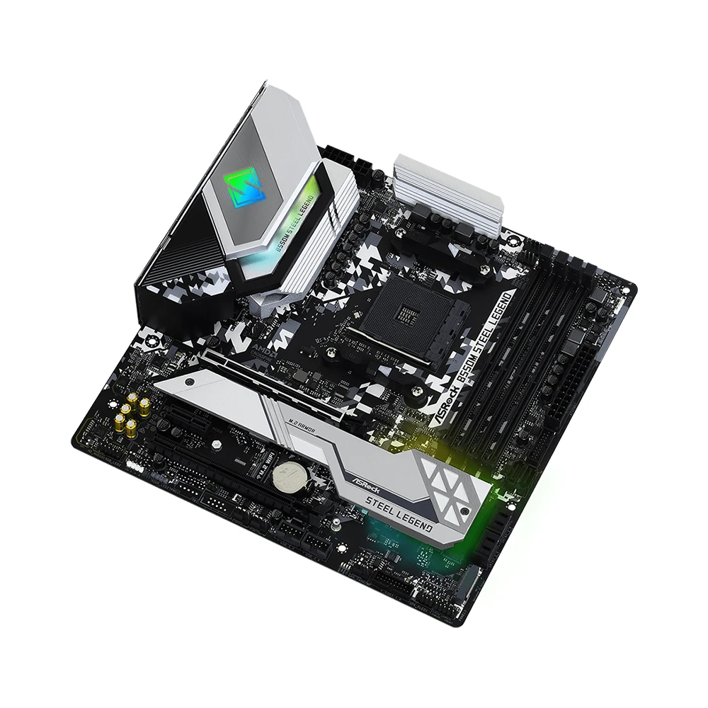 Материнская плата ASRock B550M Steel Legend для настольного ПК Micro ATX разъем B550 процессора AMD