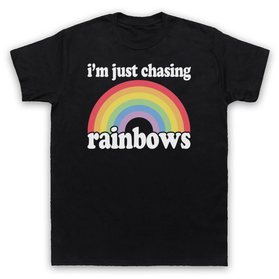 Погоня за радужными бантами Британская Поп-группа 90 радужная слоган футболка для