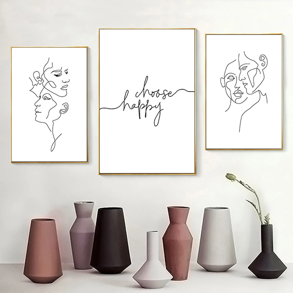 

Постеры с изображением черно-белых линий, скандинавский Декор для дома