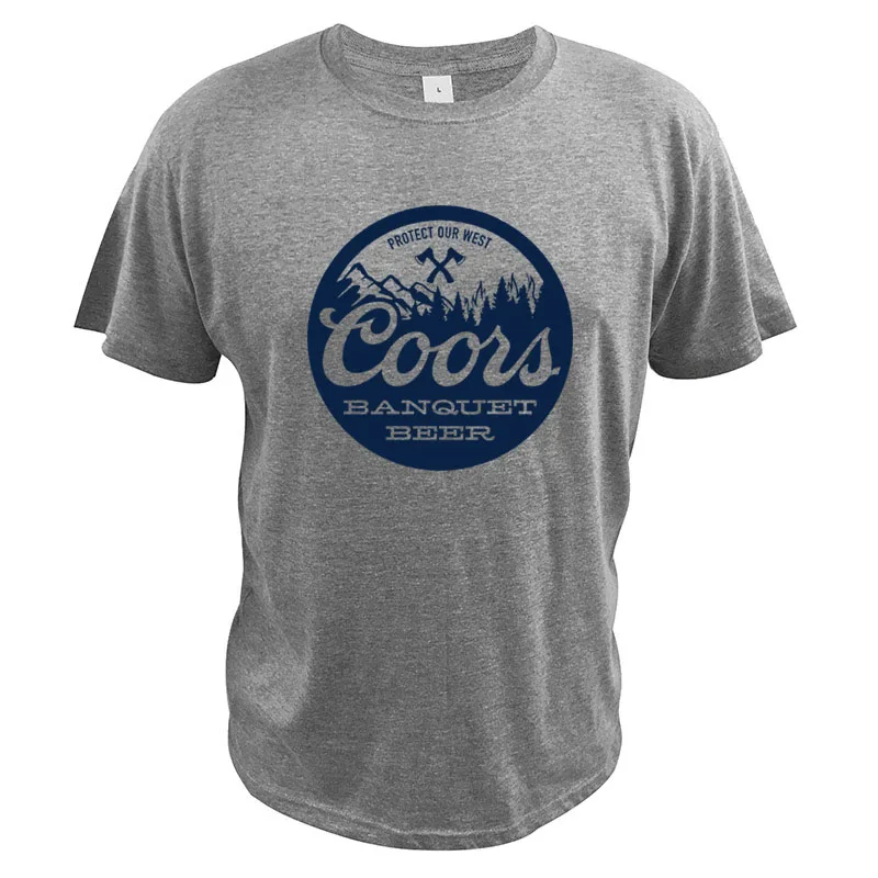 

Футболка Coors Protect Our West Premium, 100% хлопок, Высококачественные мягкие базовые летние футболки