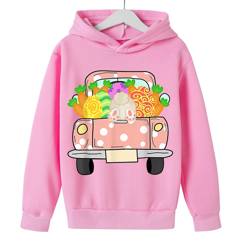 

Осень-зима 2021, новинка, симпатичная Детская толстовка, новый дизайн, модный топ с длинным рукавом и принтом машинки Астер-кролик, удобный топ...