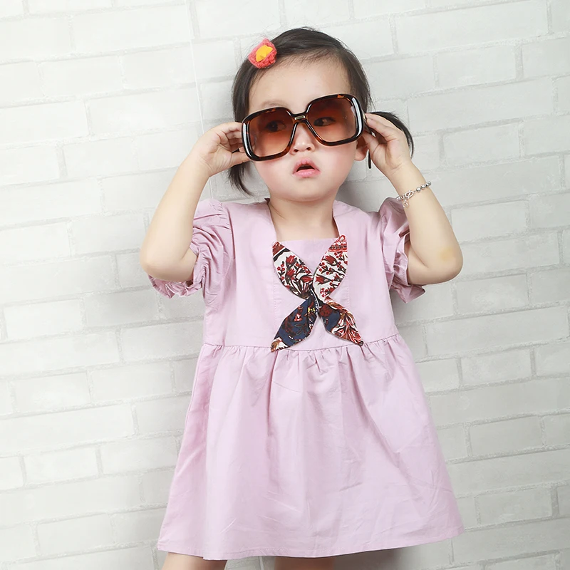 Платье принцессы в иностранном стиле для девочек Новинка 2020 года Летнее Детское