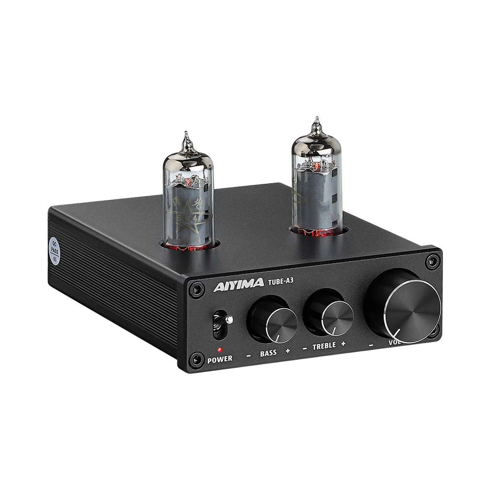 

AIYIMA 6K4 Tube Amplifier Bile Preamplifier HIFI Preamp Treble Bass Adjustment Audio Preamplifier DC12V For Home Theater