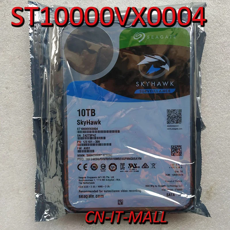 

Seagate SkyHawk ST10000VE0008 ST10000VX0004 ST10000VX0008 10 ТБ 7200 об/мин 256MB Кэш SATA 6 ГБ/сек. 3,5 "Внутренний жесткий диск