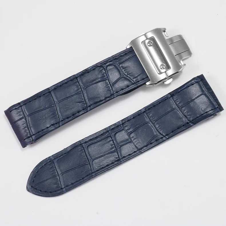 

Watch Accessories Bracelet Professional FOR -Cartier- Santos100 Watch Band Leather Strap Butterfly Buckle Watch Strap 20MM 23MM