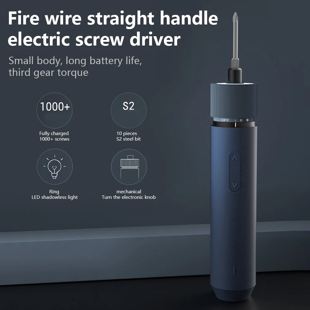 

3.6V Mini Portable Electrical Screwdriver Rechargeable Power Battery Screwdriver with LED Light & 10pcs Screwdriver Bits