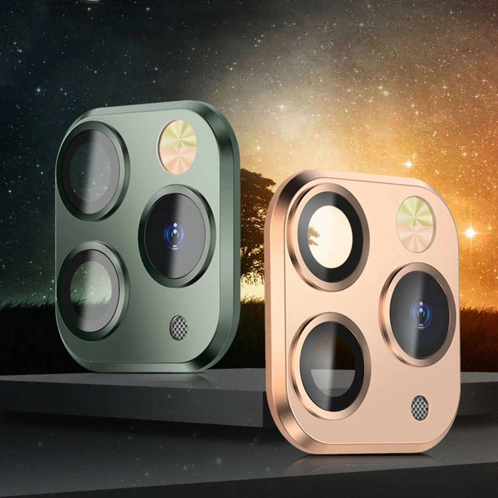 Стекло для камеры iPhone 11 Pro Max наклейка на объектив пленка X XS XR металлическая