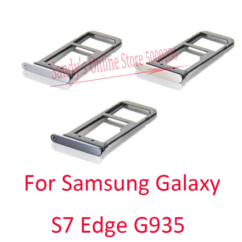 1 шт. Новый одиночный/двойной лоток для sim карты Слот держатель Samsung Galaxy S7 Edge G935 G935F