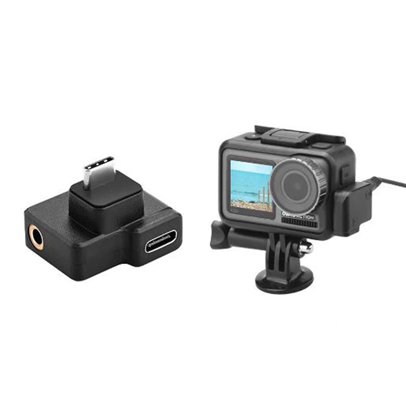 

3.5mm USB-C Adapter for DJI CYNOVA Osmo Action Camera Enhances Sound Quality While Charging Data Transmission