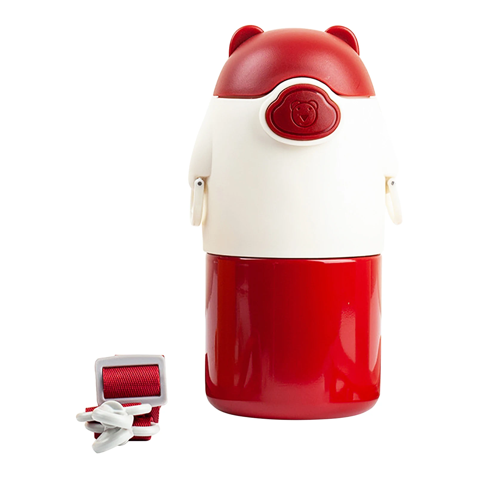 

450Ml Kids Water Bottle Stainless Steel Thermo Bottle Portable Non Slip Leakproof Easy To Clean Vacuum Flask Mini Straw Cup