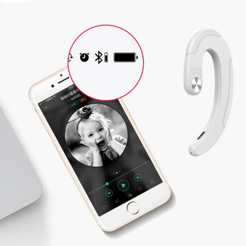 Новые спортивные беспроводные Bluetooth наушники проводящая гарнитура для слуховой
