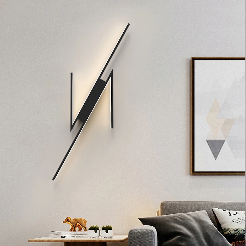 

Modern LED wall lamp living room bedroom bedside staircase sofa background lamp household long corridor geometric wall lamp