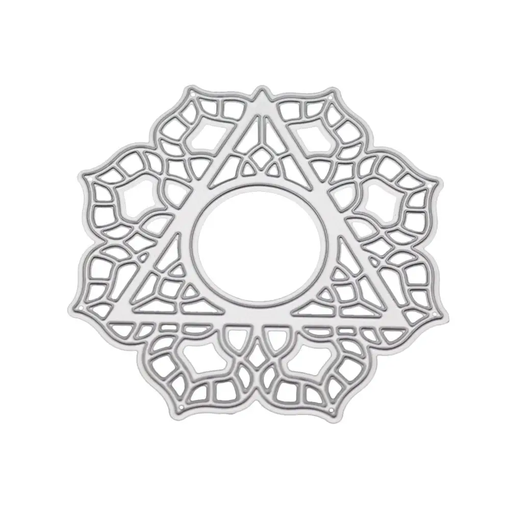 Треугольные штампы с цветами для изготовления открыток металлические высечки