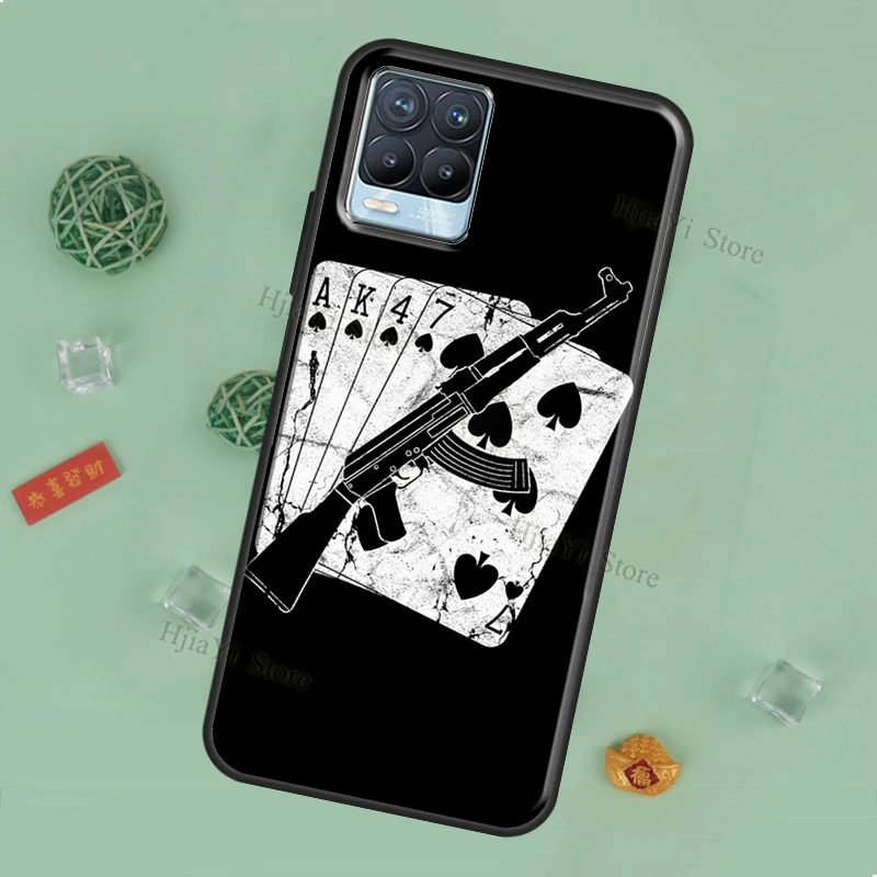Чехол AK47 Gun для OPPO Realme 8 Pro C21 GT Neo2 Master 8i 9i чехол OnePlus 9 10 8T Nord2 9R | Мобильные телефоны и