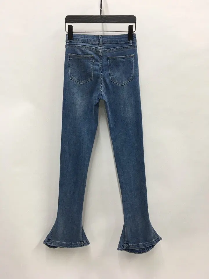 Vintage 2021 New Fashion Women High Waist Jeans Female Casual Denim Flare Pants Trouse 2 Color Ddxgz2 11.05