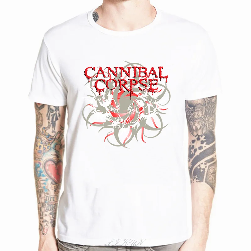 

Vtg Cannibal Corpse Hammer Smashed Face Death Metal Chris Barnes Tshirt Reprint Hot Casual Summer Men's white T-shirt Fashion