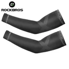Велосипедные солнцезащитные рукава ROCKBROS с защитой от УФ-лучей, шелковые тканевые наружные рукава для баскетбола, волейбола, спортивные, фитнес-погреватели для рук