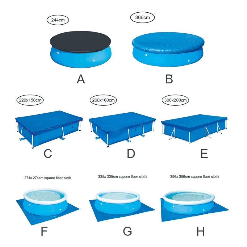 

Large Size Swimming Pool Cover Rainproof Strong And Durable Dustproof Floor Cloth Mat Cover For Outdoor Villa Garden Pool