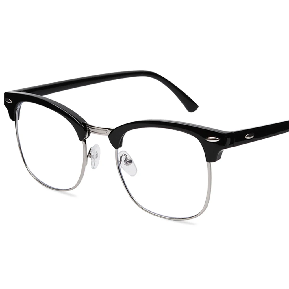 

2021 Trends Blue Light Blocking Glasses Unisex Semi Rimless Glasses Men Optical Eyeglasses Women Eyewear Anti Blue Light Glasses