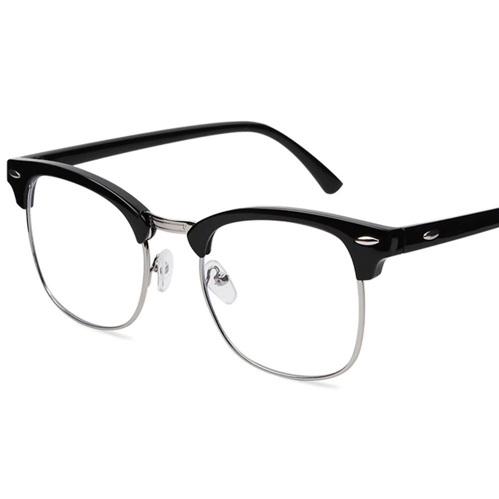 2021 Trends Blue Light Blocking Glasses Unisex Semi Rimless Glasses Men Optical Eyeglasses Women Eyewear Anti Blue Light Glasses