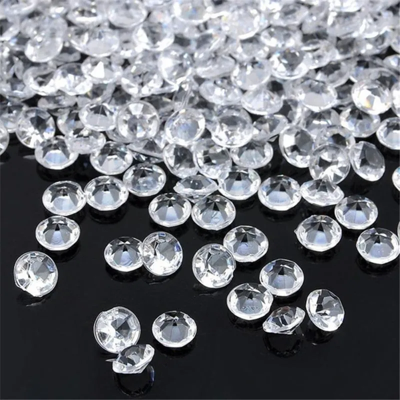 B 1000PCS silver 1000PS 3 мм Акриловые Алмазные конфетти декор для венчания ремесла алмазные конфетти Разбрасыватели конфетти для стола прозрачные Кристальные центральные вечерние@ 2 - Цвет: B 1000PCS silver