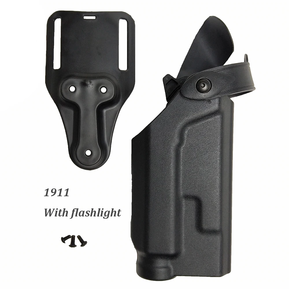 Tactical Military Airsoft Belt Waist Holster M9/GL17/1911/USP/P226 With/Without Flashlight Hunting Combat Pistol Gun Case black | Спорт и
