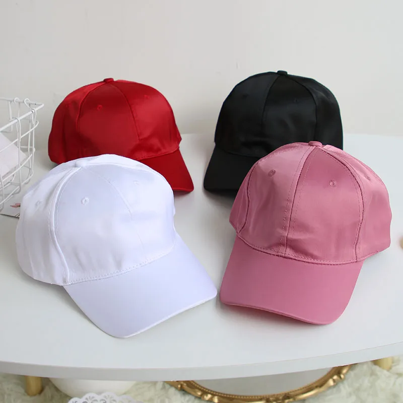 

Модная детская бейсбольная кепка, блестящая однотонная Спортивная Кепка для спорта на открытом воздухе, летняя и весенняя Регулируемая бол...