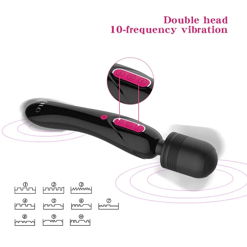 Arbitrary Rotation Dildo Vibrator Double Head Vibration Clit Stimulator Magic Wand AV USB Charging Sex Toys for Women | Красота и
