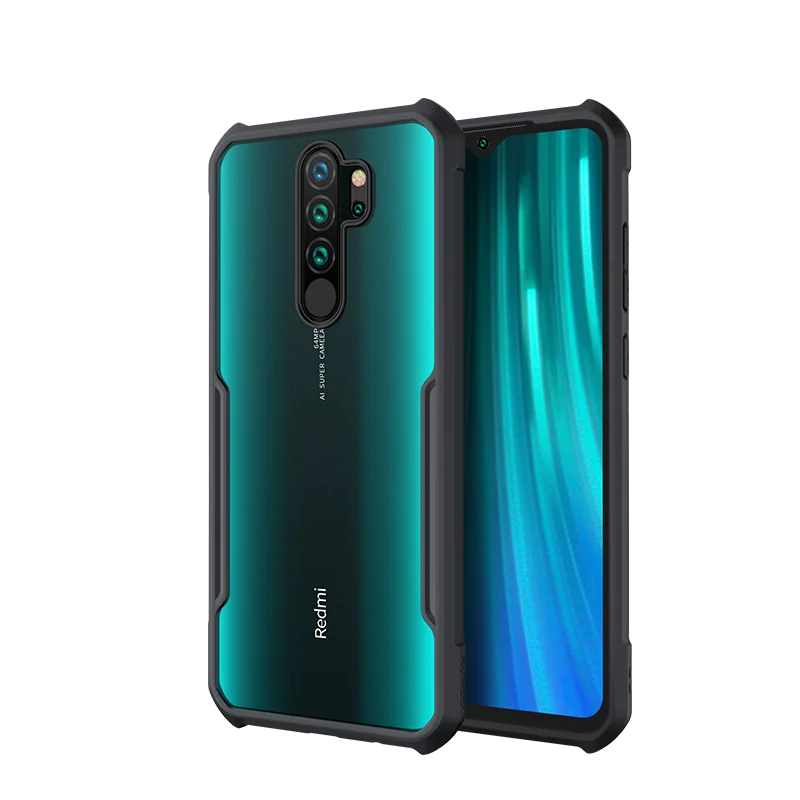 Black Для Xiaomi Redmi Note 8 Pro Чехол Xundd чехол для телефона Shookproof защитный чехол бампер Beetle защита экрана закаленное стекло - Цвет: Black