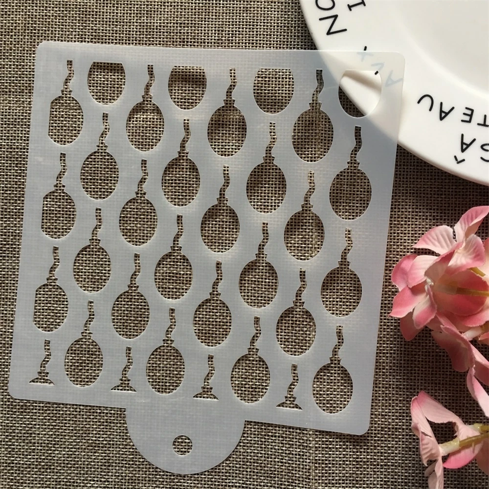 8 шт./компл. 15 см трафареты с воздушными шарами в форме сердца для самостоятельной