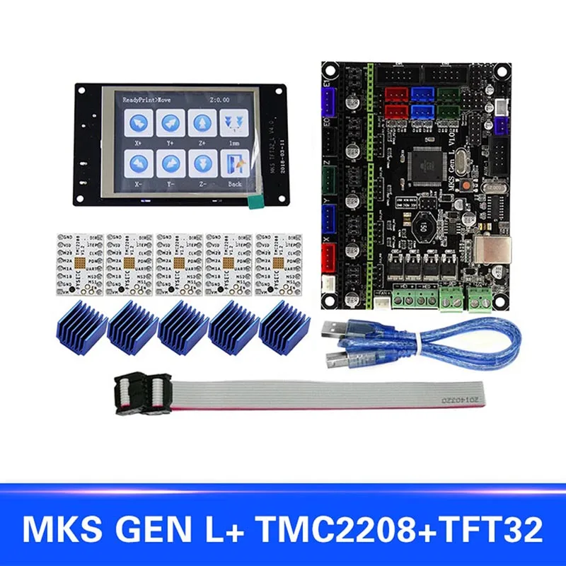 Для MKS GEN L совместим с ЖК дисплеем TFT32 поддержка TMC2208 драйвер двигателя наборы 3D