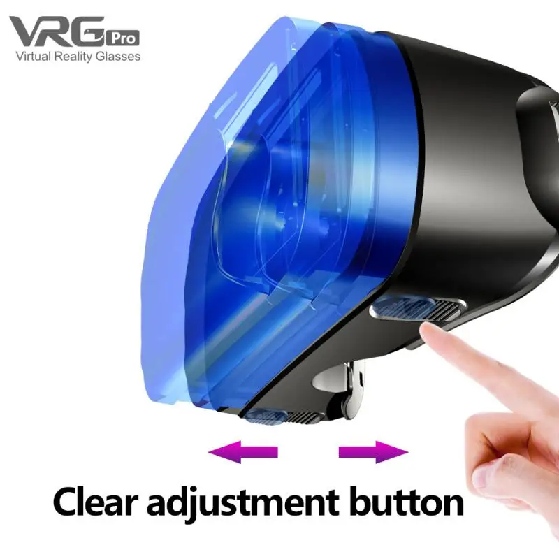 3D Virtual Reality Helmet Magic Mirror Blu-ray Smart VR Player VRG Pro Full Screen 3d Glasses for Iphone Xiaomi Huawei Samsung |