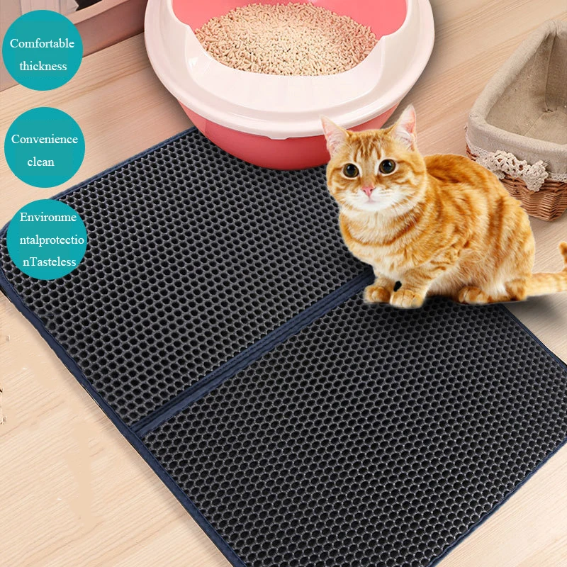 

Pet Cat Litter Mat Double-layer Cat Litter Mat Pit Pet Supplies Cat Bed Cleaning Mat Cat Toilet Control Panel Cat Foot Mat
