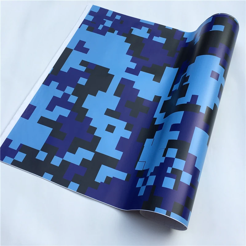 Blue Digital Arctic Snow Camo виниловая пленка для автомобиля, камуфляжная виниловая пленка для автомобиля, наклейка для велосипеда, консоль для компьютера, ноутбука, кожи, скутера, мотоцикла - Название цвета: Blue Digital
