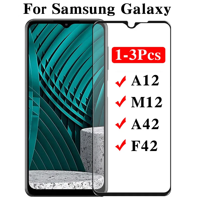 1 3 шт. Защитное стекло для Samsung Galaxy A12 M12 A M 12 F41 F 41 A42 5G закалённое защитное экрана
