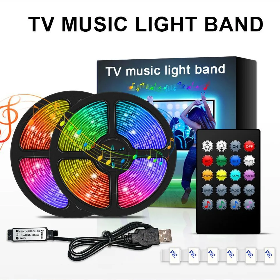 

Водонепроницаемая светодиодная лента с поддержкой Bluetooth и управлением через приложение, 5 В