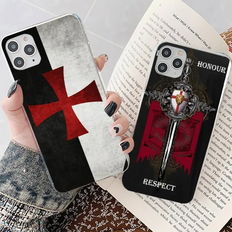 

Templar Knight Phone Case for iphone 13 11 12 pro XS MAX 8 7 6 6S Plus X 5S SE 2020 XR case