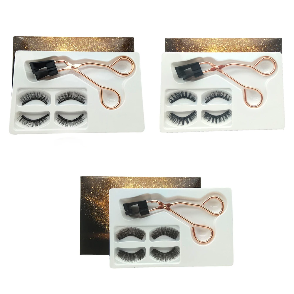 Магнитный ресницы бигуди Набор накладные клип комплект натуральные густые для