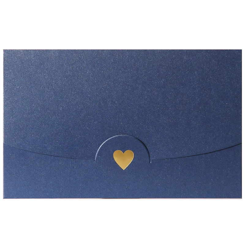 

10 Pcs 10.5*7CM Small Greeting Card Name Card Envelope Hot Stamping Love Pearlescent Paper Mini Envelopes