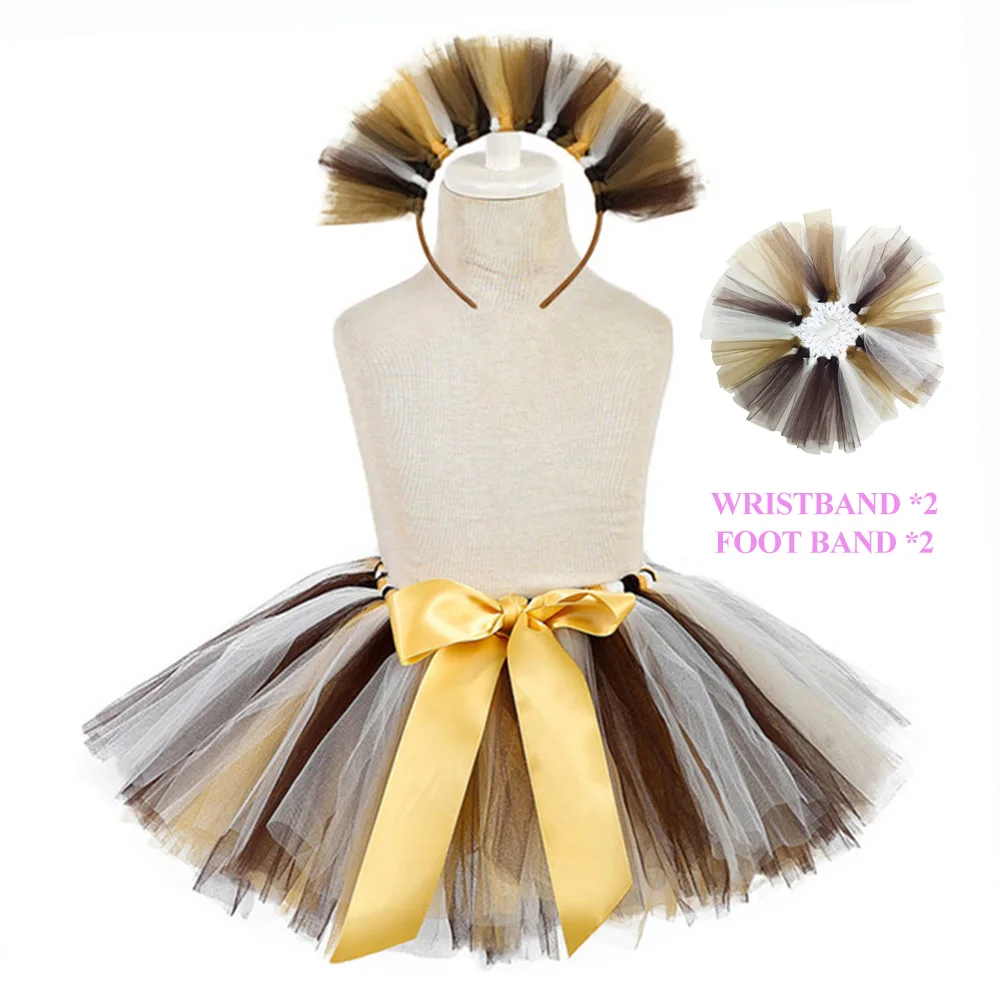 

Kids Christmas Skirt Pom Tutu Skirt for Girl Princess Lion King Girls Anime Cosplay Costumes Baby Kids Kindergarten Lion Costume