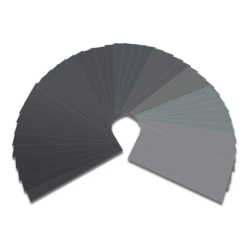 

56Pcs Waterproof Sand Paper Sheets Wet and Dry Fine Sandpaper Assortment 120 to 5000 Grit Sanding Paper 9 x 3.6 Inches