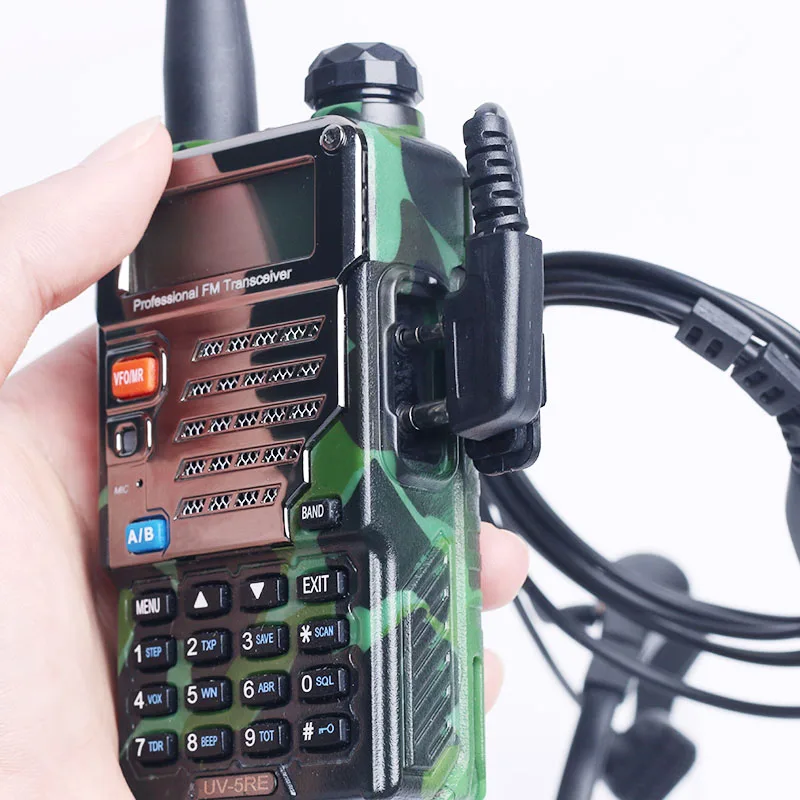 Лучшая Вибрирующая рация с микрофоном радио микрофон гарнитура для BAOFENG UV-5R